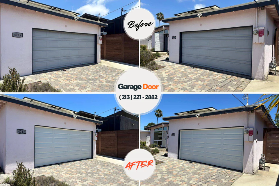 Before and after: garage door repair Blue Ridge, AL